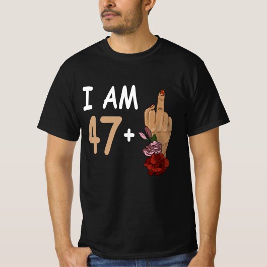 T-shirt J'Ai 47 Plus 1 Mid Doigt Pour Un 48e Anniversaire (Devant)