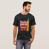 T-shirt J'ai 4 4e anniversaire British London Thème United (Devant entier)