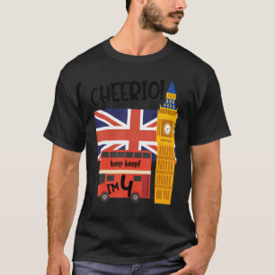 T-shirt J'ai 4 4e anniversaire British London Theme United