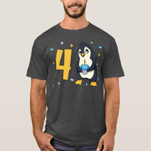 T-shirt J'ai 4 ans avec un anniversaire de enfant de pingo