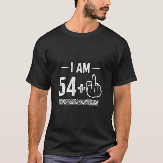 T-shirt J'ai 54 ans plus 1 55e anniversaire (Devant)