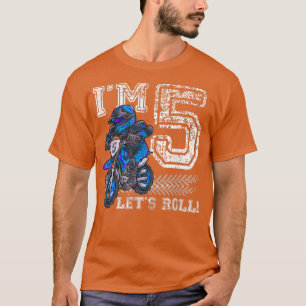 T-shirt J'ai 5 ans Roulez 5e anniversaire Dirt Bike Motocr