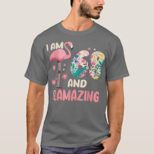 T-shirt J'Ai 68 Ans Et Flamazing Bithday Flamant rose 68èm
