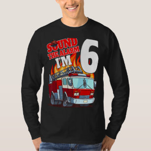 T-shirt J'ai 6 pompiers Camion d'incendie d'anniversaire 6