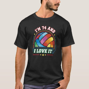 T-shirt J'ai 74 ans et j'aime ça Volleyball Sports 74e Nai