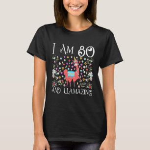 T-shirt J'ai 80 ans Llama Joyeux 80e anniversaire Maman Gr