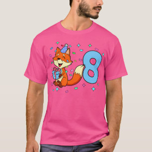 T-shirt J'ai 8 ans avec le renard garçon anniversaire 8 an