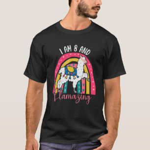 T-shirt J'Ai 8 Ans Et Llamazage Alpaca Llama 8e