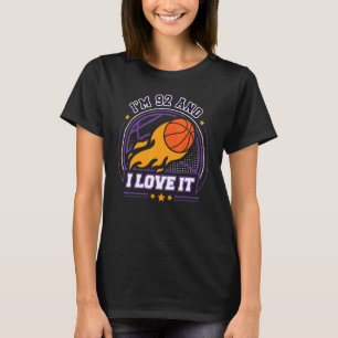 T-shirt J'ai 92 ans et j'aime le basket-ball 92e anniversa