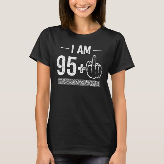 T-shirt J'ai 95 ans plus 1 96e anniversaire (Devant)