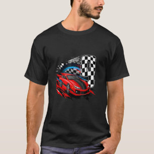 T-shirt J'Ai 9 Ans Racing Car Toddler Crew 9th Birth