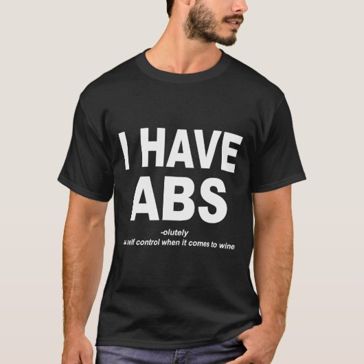 T-shirt J'Ai Abs Vin Drinker (Devant)