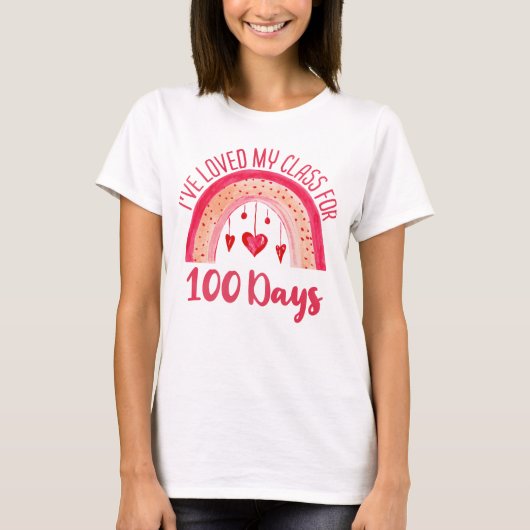 T-shirt J'Ai Aimé Ma Classe Pendant 100 Jours Enseignant A (Devant)