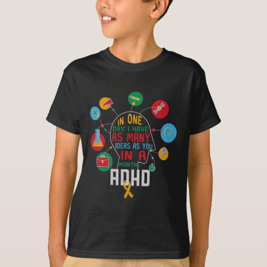 T-shirt J'Ai Beaucoup D'Idées Et De Conscience Confort Cou (Devant)