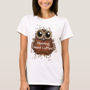 T-shirt J'ai besoin de café hibou J'ai besoin de café