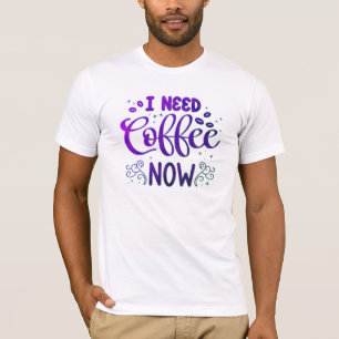 T-shirt J'Ai Besoin De Café Maintenant Bella+Canvas Jersey