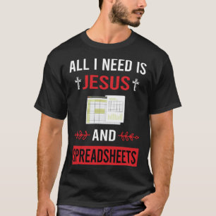 T-shirt J'Ai Besoin De Feuilles De Calcul De Jésus