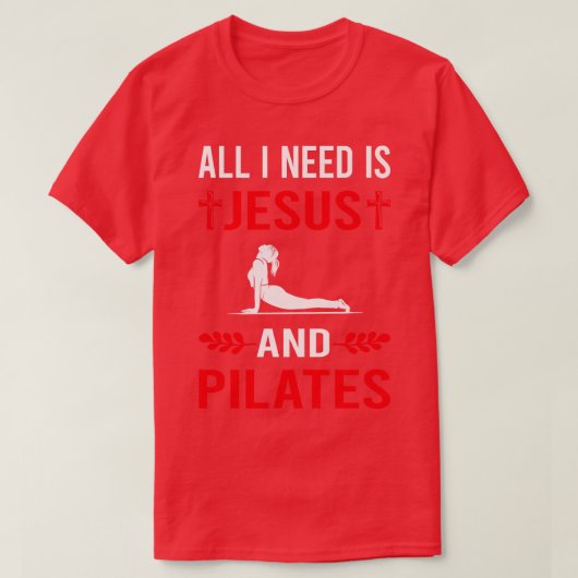 T-shirt J'Ai Besoin De Jésus Et Pilates (Design devant)