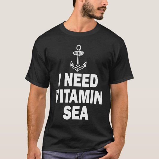 T-shirt J'ai besoin de la mer de vitamine (Devant)