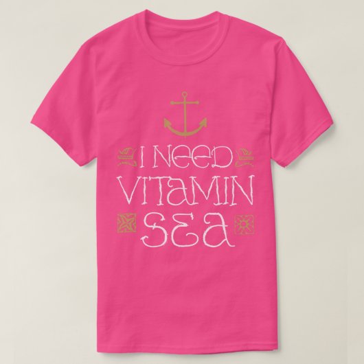 T-shirt J'ai besoin de la mer de vitamine par Tobe Fonseca (Design devant)