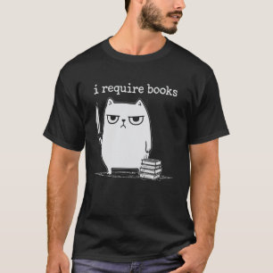 T-shirt J'ai besoin de livres drôle chat manche longue