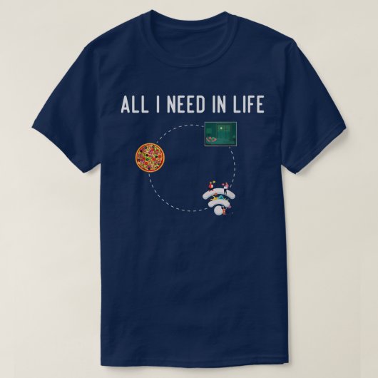 T-shirt J'Ai Besoin De Pizza Sleep Wifi Dans Life 2341326 (Design devant)