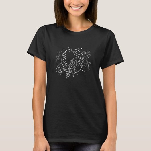 T-shirt J'Ai Besoin De Plus D'Espace Rétro (Devant)