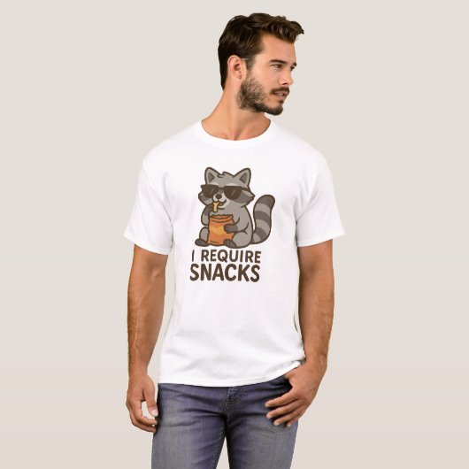 T-SHIRT J'AI BESOIN DE SNACKS (Devant entier)