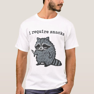 T-shirt J'Ai Besoin De Snacks Raccoon