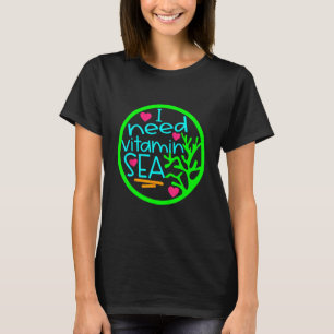 T-shirt J'Ai Besoin De Vitamine C Plage Vacances Mer Solei