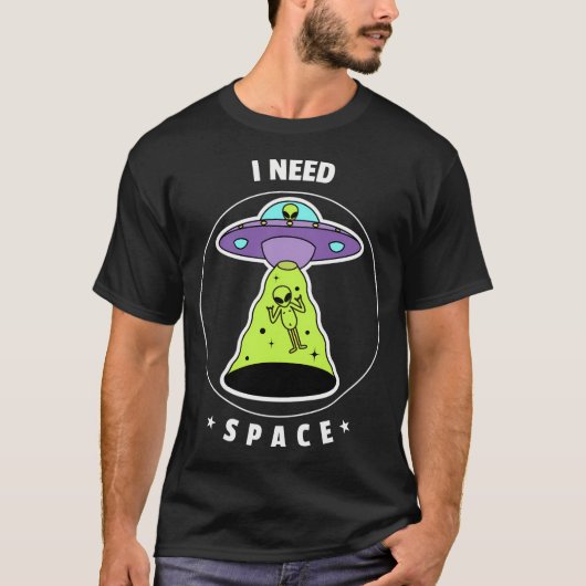 T-shirt J'Ai Besoin D'Espace Amusant Introverti (Devant)