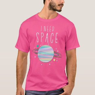 T-shirt J'Ai Besoin D'Espace Saturne T Planet, Étoiles, Lu