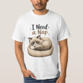 T-shirt J'ai Besoin d'une Sieste – Collection Grumpy Cat (Devant)