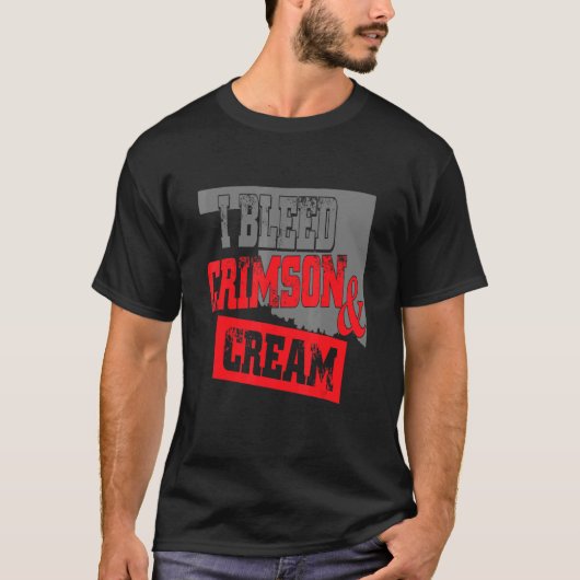 T-shirt J'Ai Bleed Crimson & Cream (Devant)