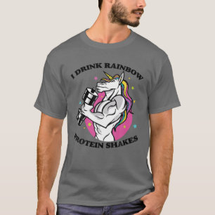 T-shirt J'Ai Bois Rainbow Protein Shakes - Gym Unicorn Bod