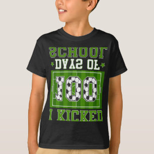 T-shirt J'ai botté 100 jours de soccer à l'école 100e jour