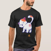 T-shirt J'Ai Caché Chat Pooping Chat Kitty Kitten (Devant)