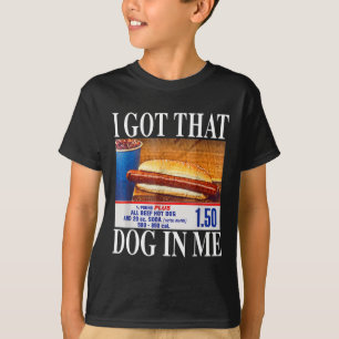 T-shirt J'ai Ce Chien En Moi Drôle De Combo Hotdogs 4 Juil