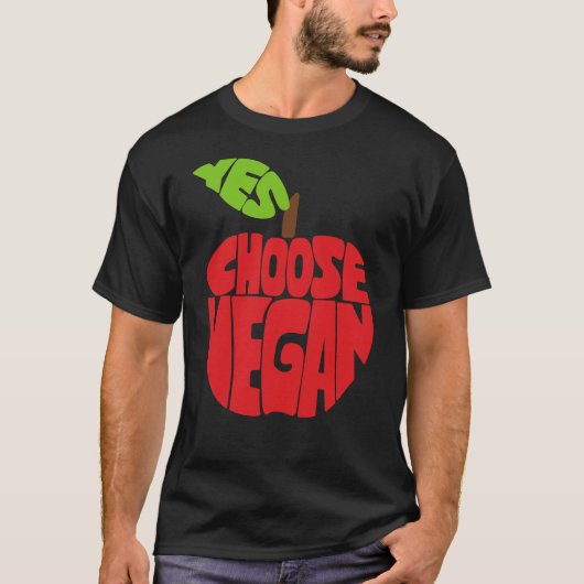 T-shirt J'ai choisi Vegan - Typographie Apple (Devant)