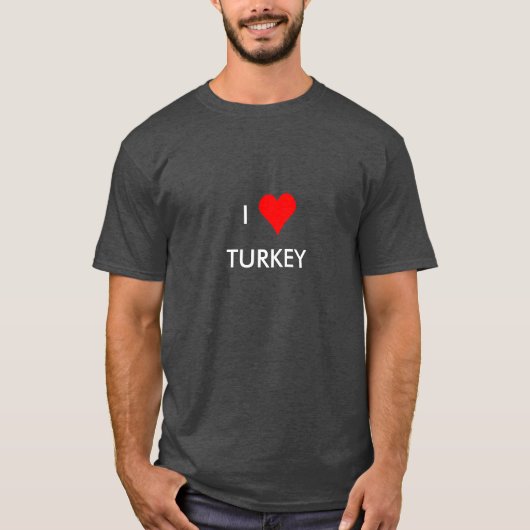 T-shirt j'ai coeur turquie (Devant)