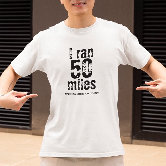 T-shirt J'Ai Couru 50 Miles Ultramarathon Course Drôle Cou