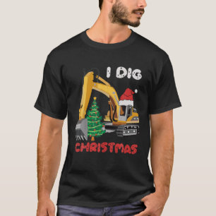 T-shirt J'Ai Creusé Le Tracteur Backhotte De Noël Avec N