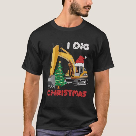 T-shirt J'Ai Creusé Le Tracteur Backhotte De Noël Avec Noë (Devant)