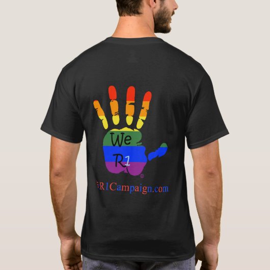 T-shirt "J'AI DE LA FIERTÉ ! ! !" Logo arc-en-ciel (Dos)