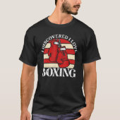 T-shirt J'ai découvert que j'aime la boxe Boxing Retro Vin (Devant)