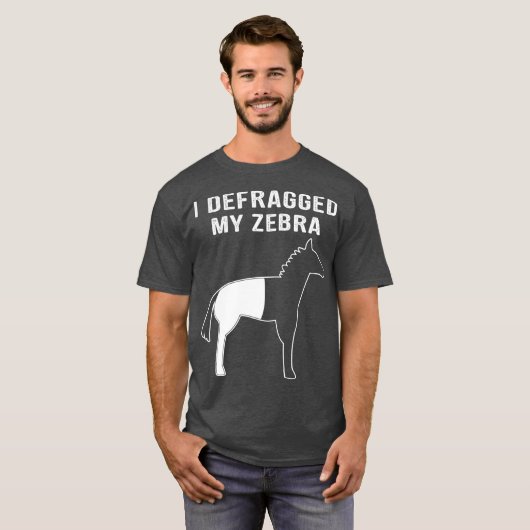 T-shirt J'Ai Défrayé Mon Geek Nerd Ordinateur Zebra Funny (Devant entier)