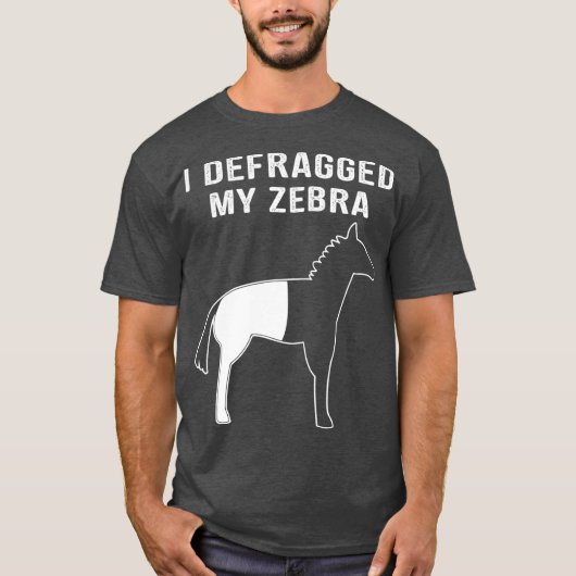 T-shirt J'Ai Défrayé Mon Geek Nerd Ordinateur Zebra Funny (Devant)