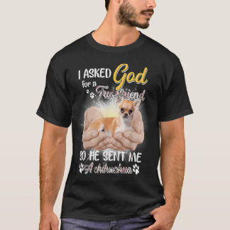 T-shirt J'ai demandé à Dieu un véritable ami alors Il m'a