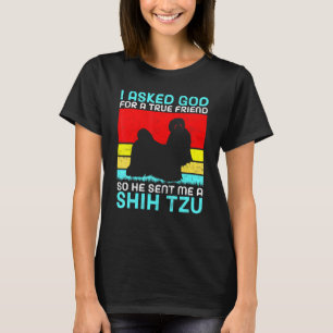 T-shirt J'ai demandé à Dieu un vrai Ami alors il m'a envoy