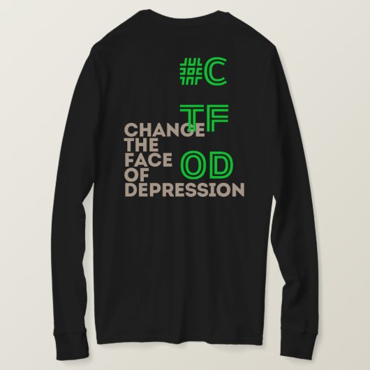 T-shirt J'ai Depression_ Neon FB_ Long (Design dos)